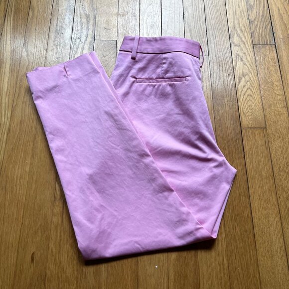 Brooks Brothers Size 6 Pink Mid Rise Flat Front Straight Leg Chino Dress Pants - Picture 15 of 15